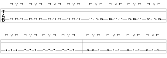 galop rhythmic guitar exercise