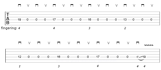 middle-eastern sounding guitar picking exercise