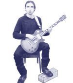 A piece of wood used as a footstool for classical guitar playing