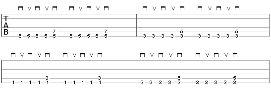 rocking guitar exercise for alternate picking