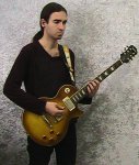 Standing electric guitar position