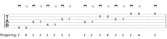 string skipping guitar exercise